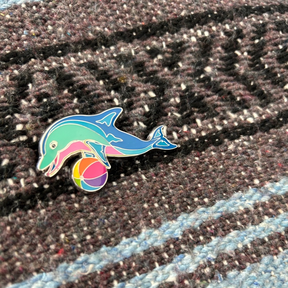Lisa Frank Dolphin Enamel Pin